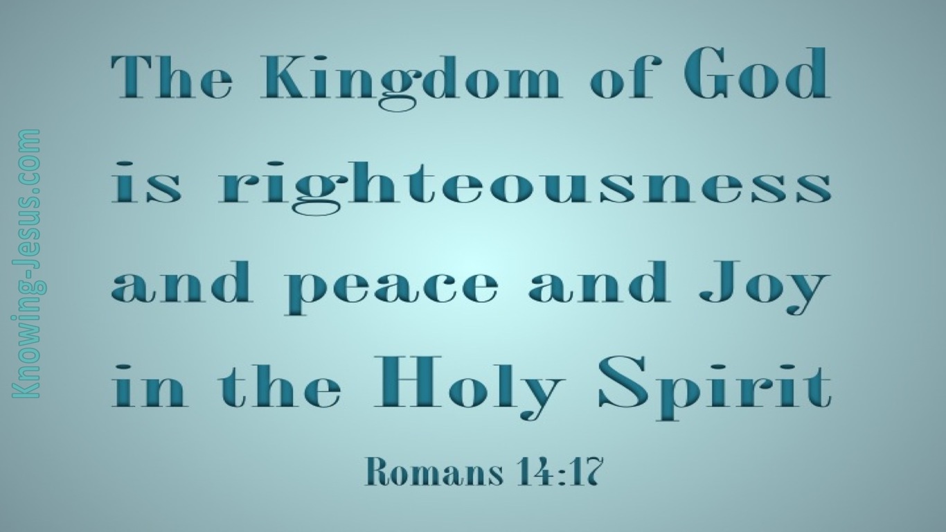 Romans 14:17 The Kingdom of God (aqua)